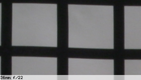 Corner image, f/22