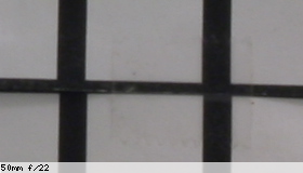 Corner image, f/22